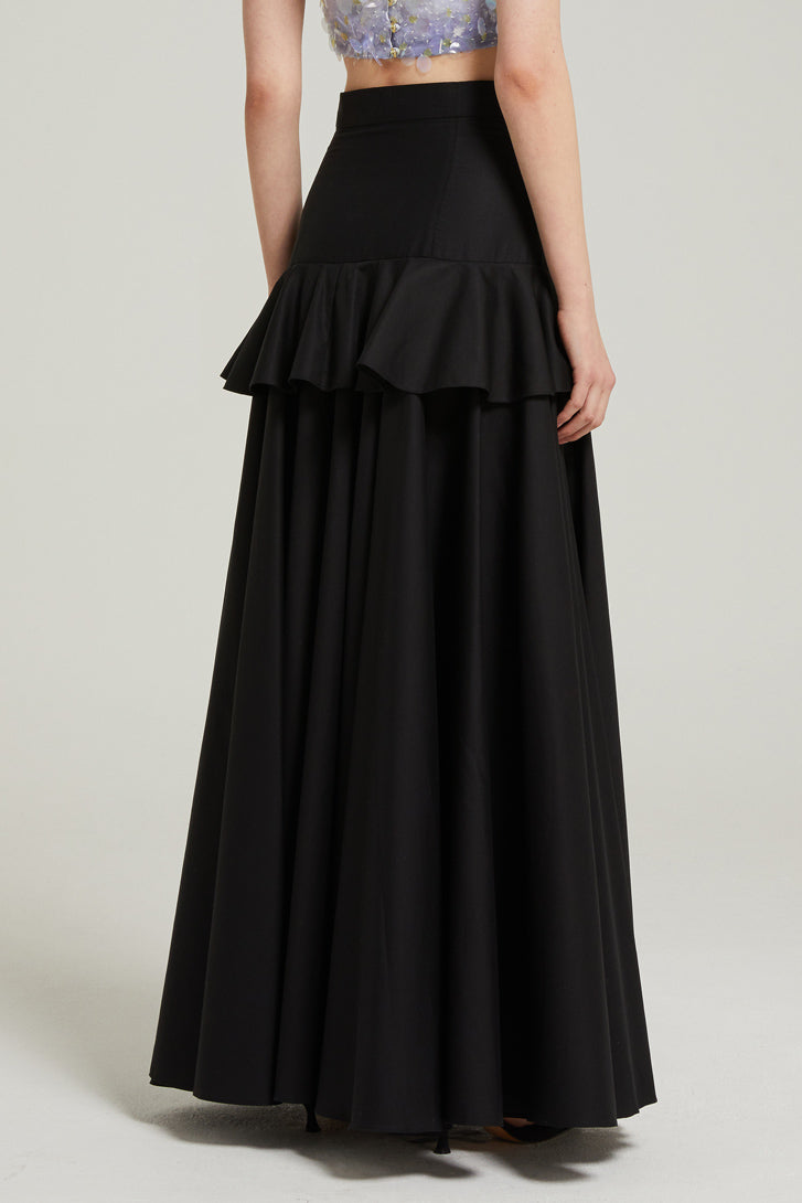 Load image into Gallery viewer, Peplum maxi skirt