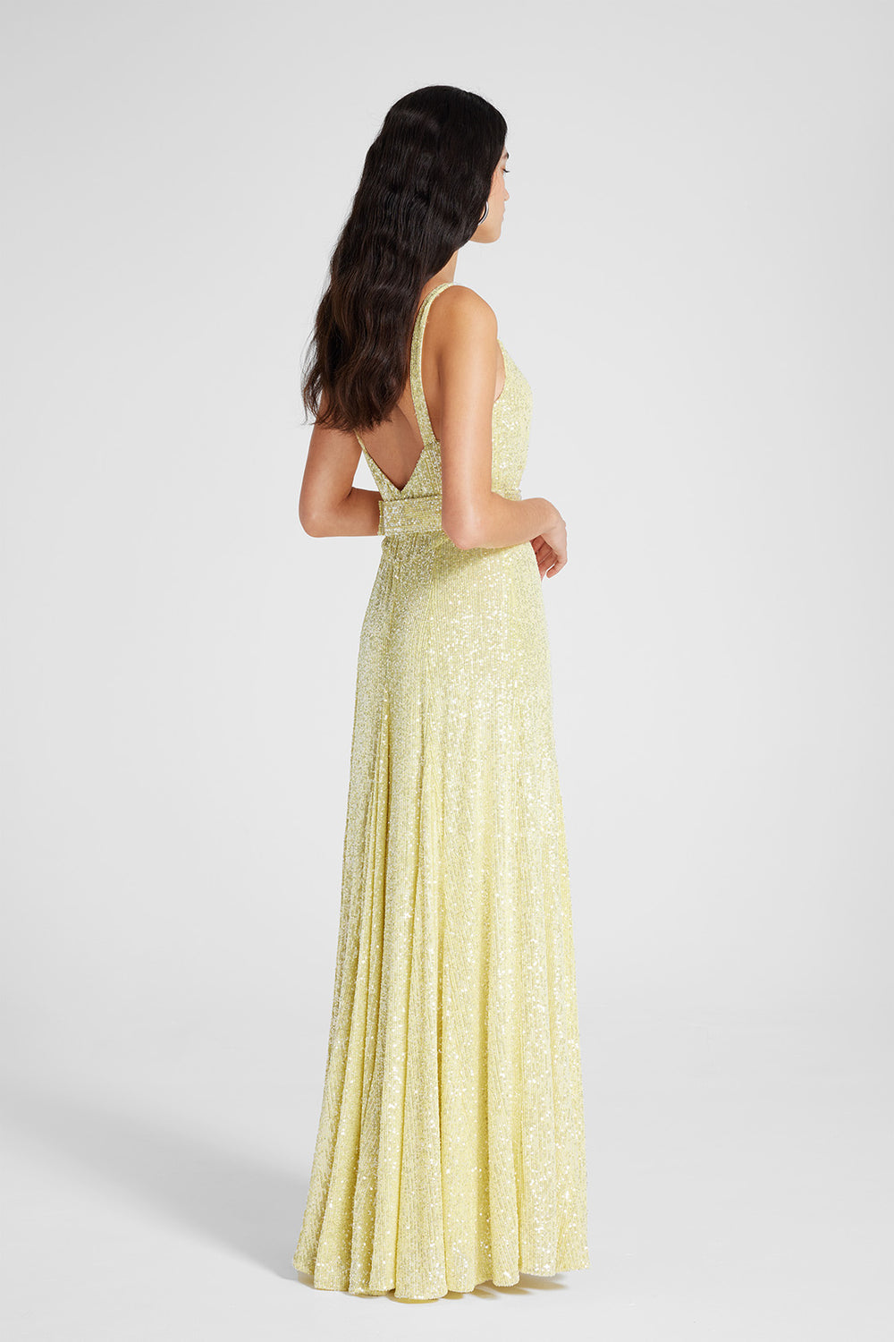 Load image into Gallery viewer, Yellow sequin gown