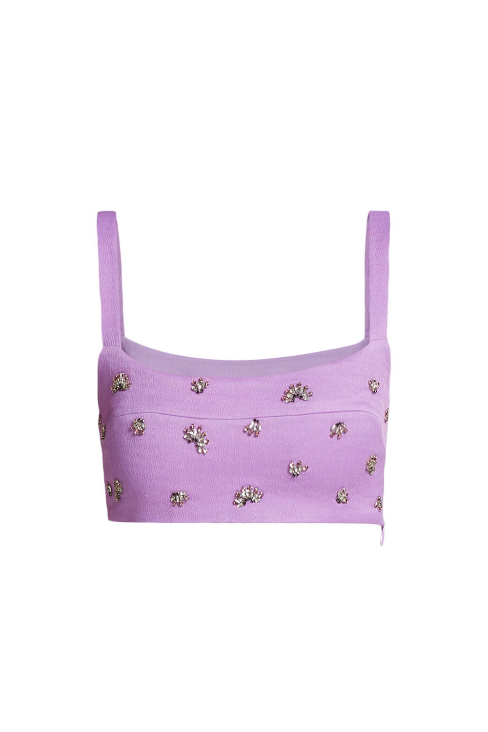 Load image into Gallery viewer, Crystal embroidered crop top