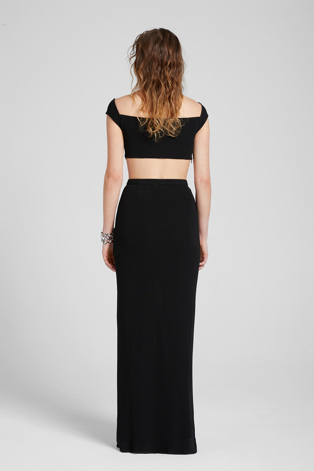 Load image into Gallery viewer, Textured jersey skirt