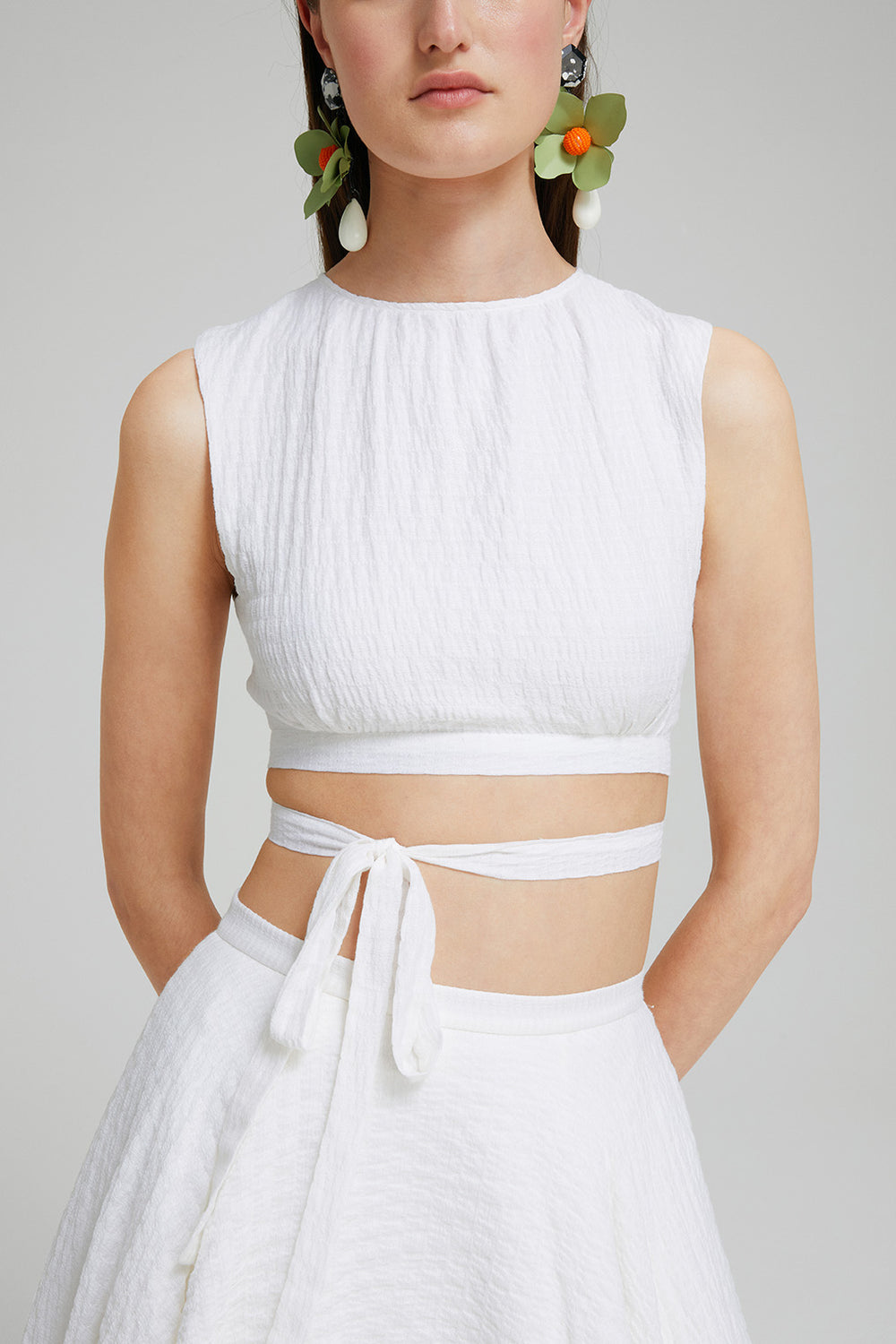 Load image into Gallery viewer, Textured crop top