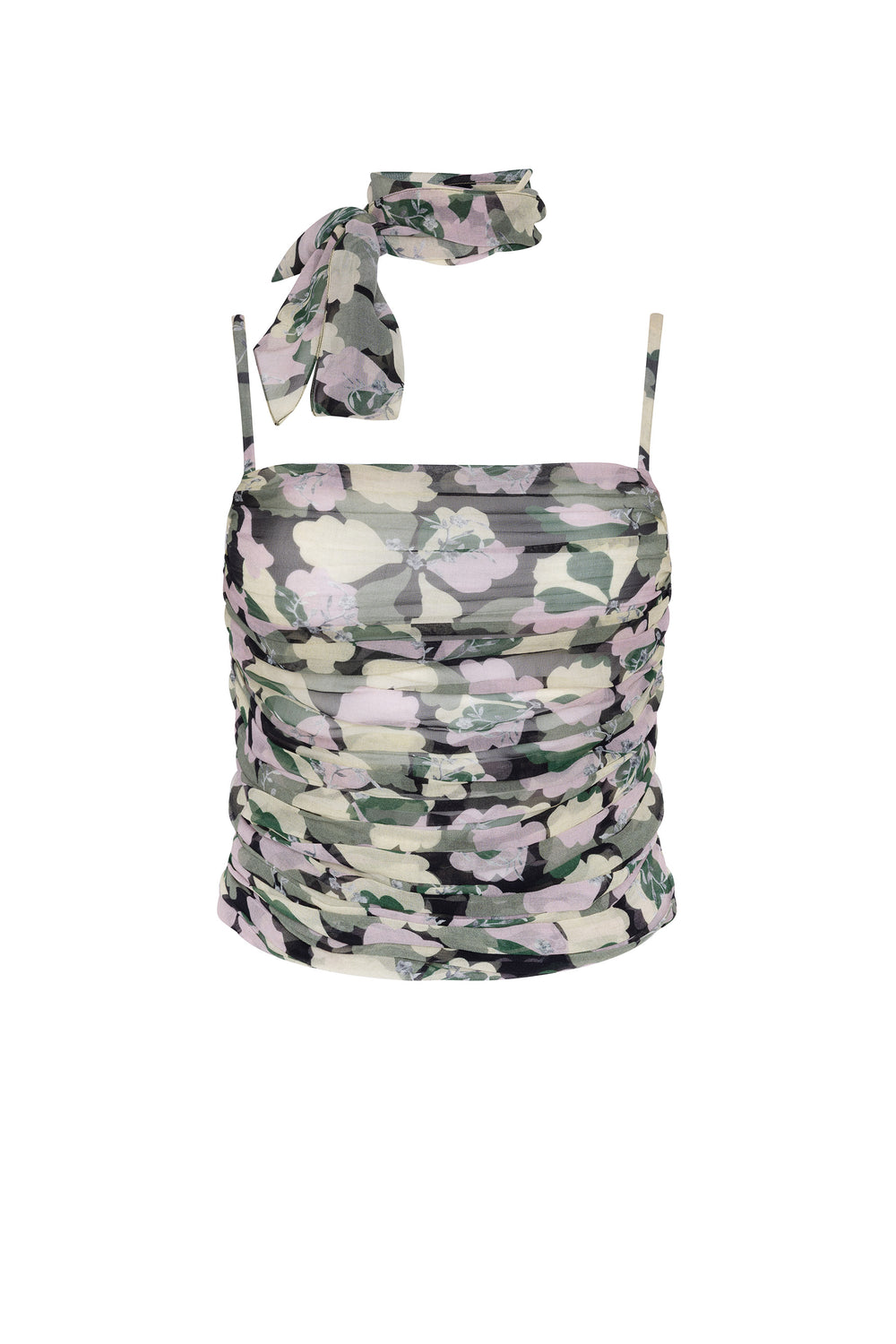 Load image into Gallery viewer, Gathered floral top