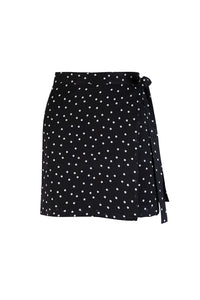 Polka dot wrap skirt