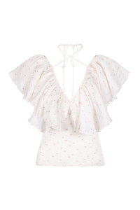 Ruffle fils coupé top