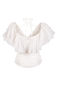 Ruffle fils coupé top