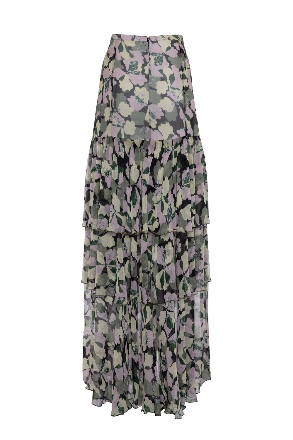 Load image into Gallery viewer, Floral tiered maxi skirt