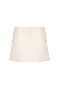 Ivory mini skirt