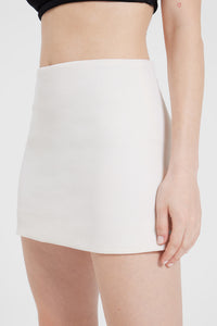 Ivory mini skirt