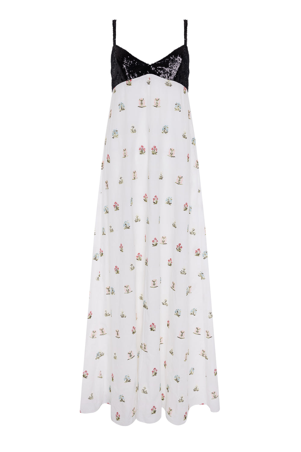 Load image into Gallery viewer, Embroidered floral maxi dress