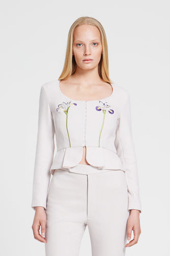 Iris embroidered jacket