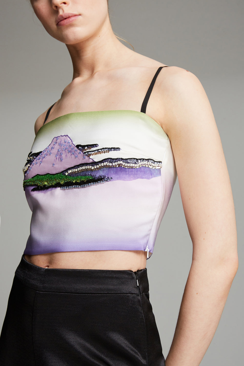 Load image into Gallery viewer, Mt Fuji crop cami