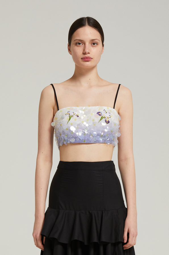 Embroidered Iris top