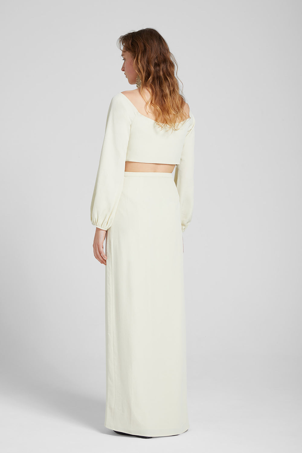 Load image into Gallery viewer, Textured crepe maxi skirt