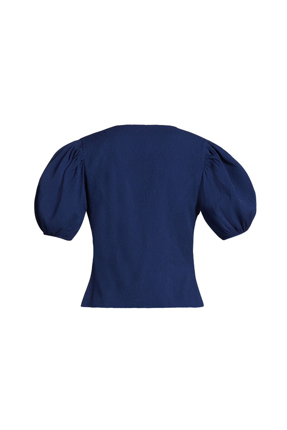 Load image into Gallery viewer, Puff-sleeve navy top