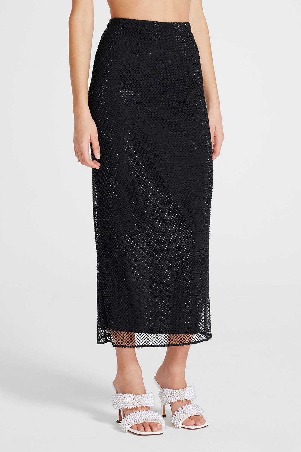 Load image into Gallery viewer, Crystal pencil skirt