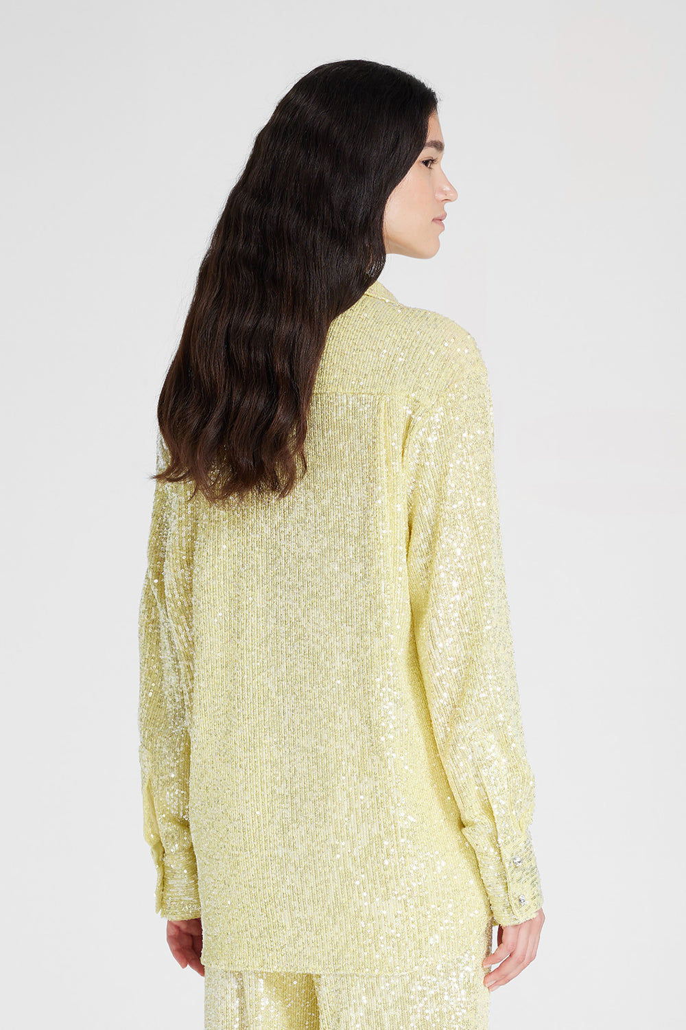 Load image into Gallery viewer, Yellow sequin shirt