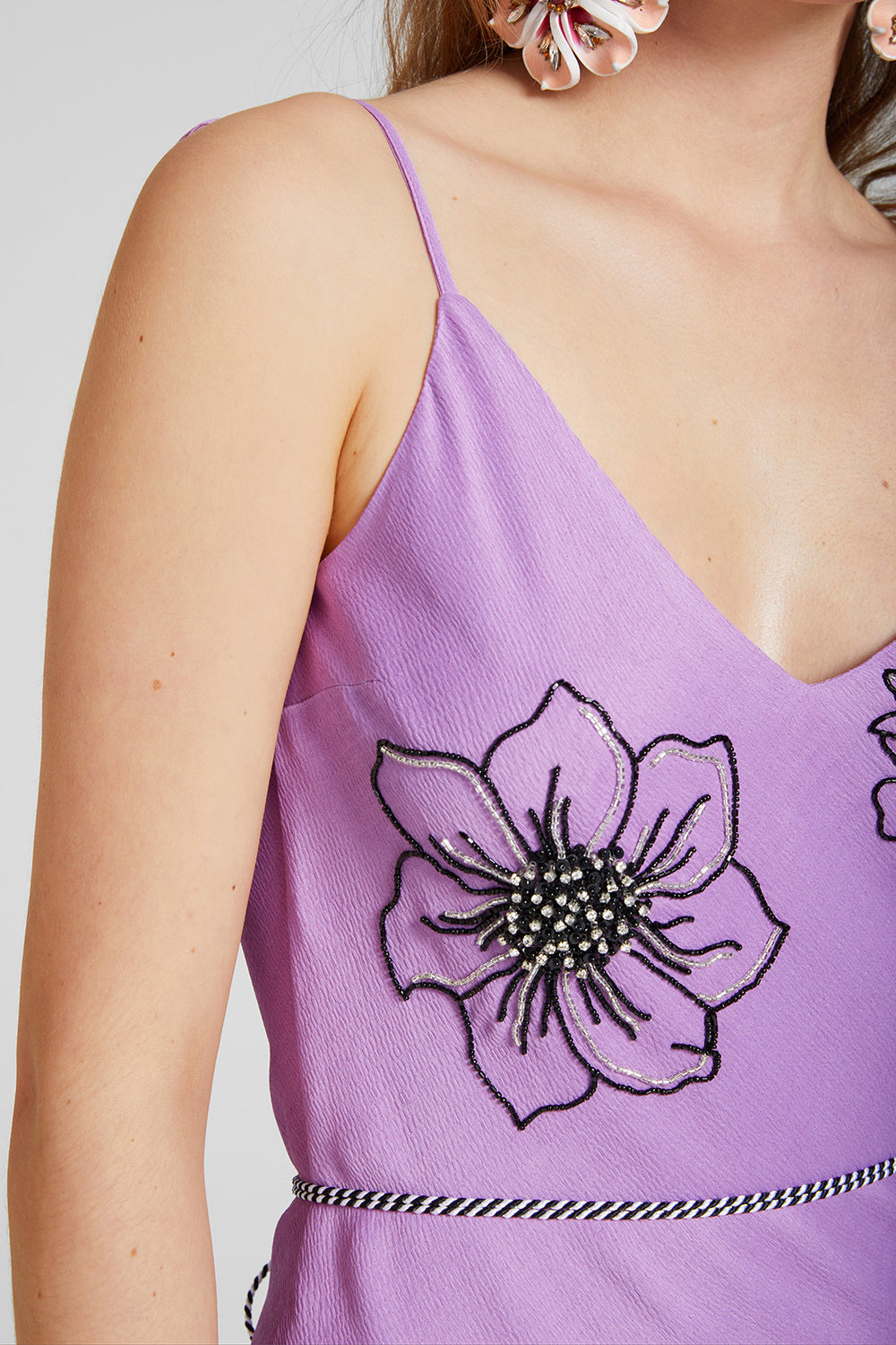 Load image into Gallery viewer, Embroidered slip dress